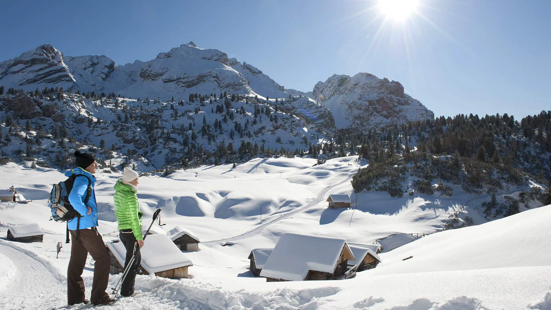 Winterlandschaft in der Ferienregion Kronplatz
